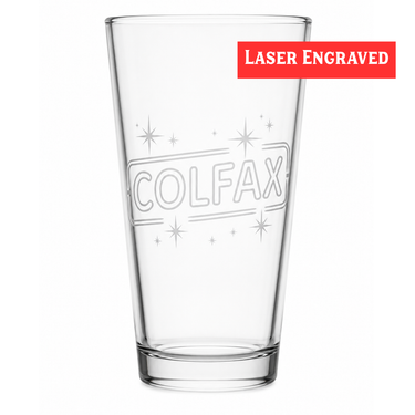 Colfax Avenue Denver Colorado | Laser Engraved 16 Oz Pint Glass