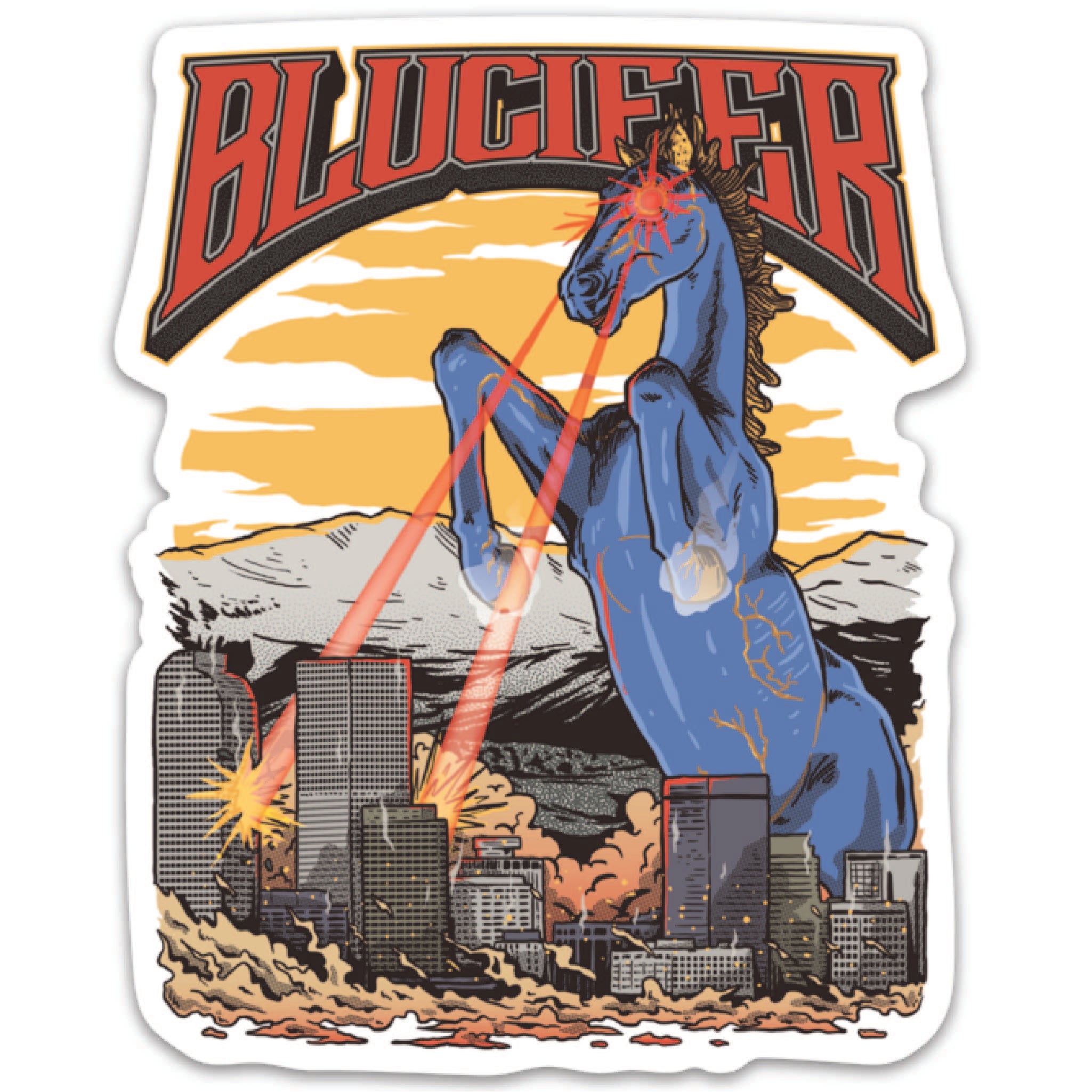 Blucifer Sticker