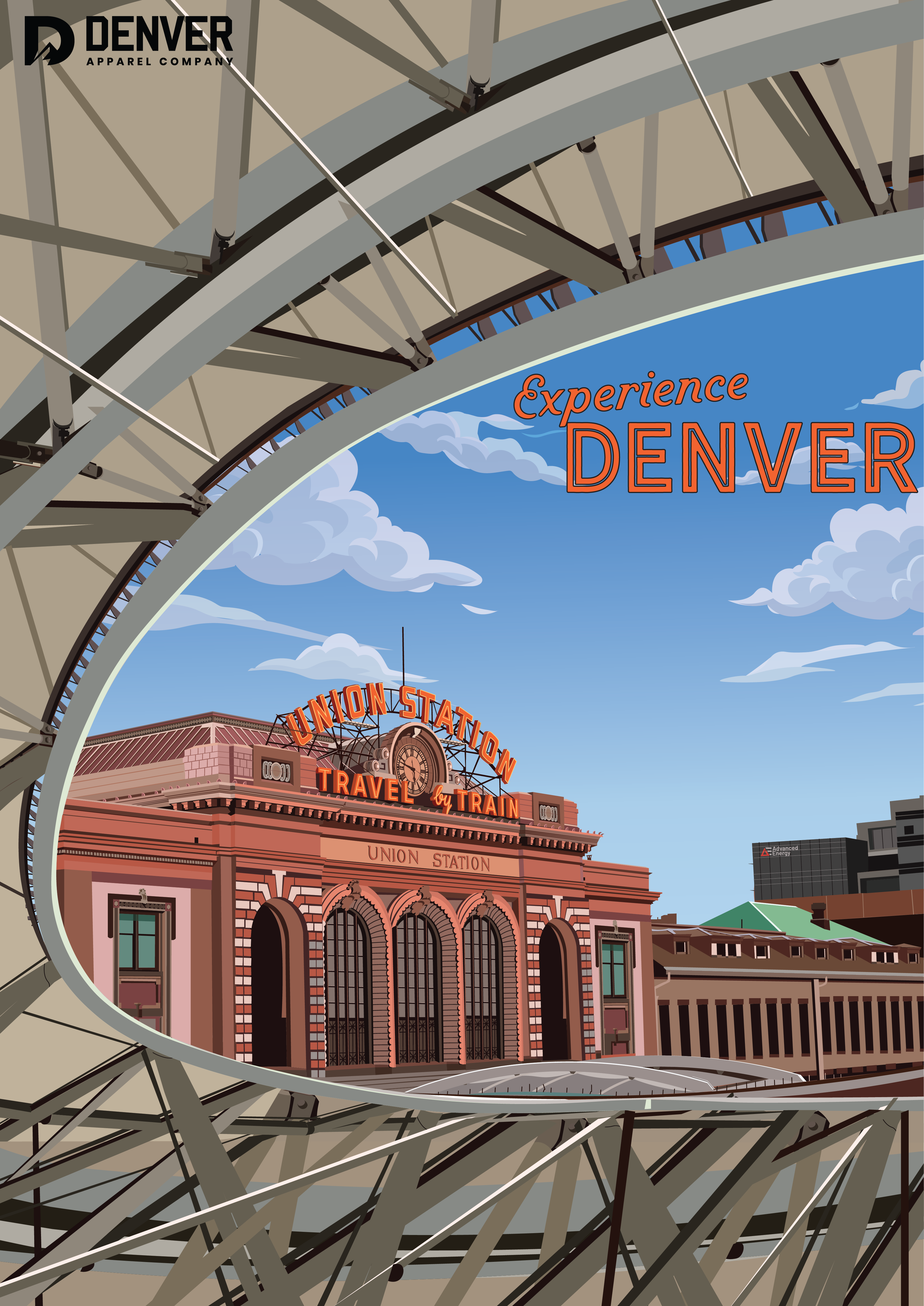 Experience Denver Poster - Union Station - Denver Apparel Company