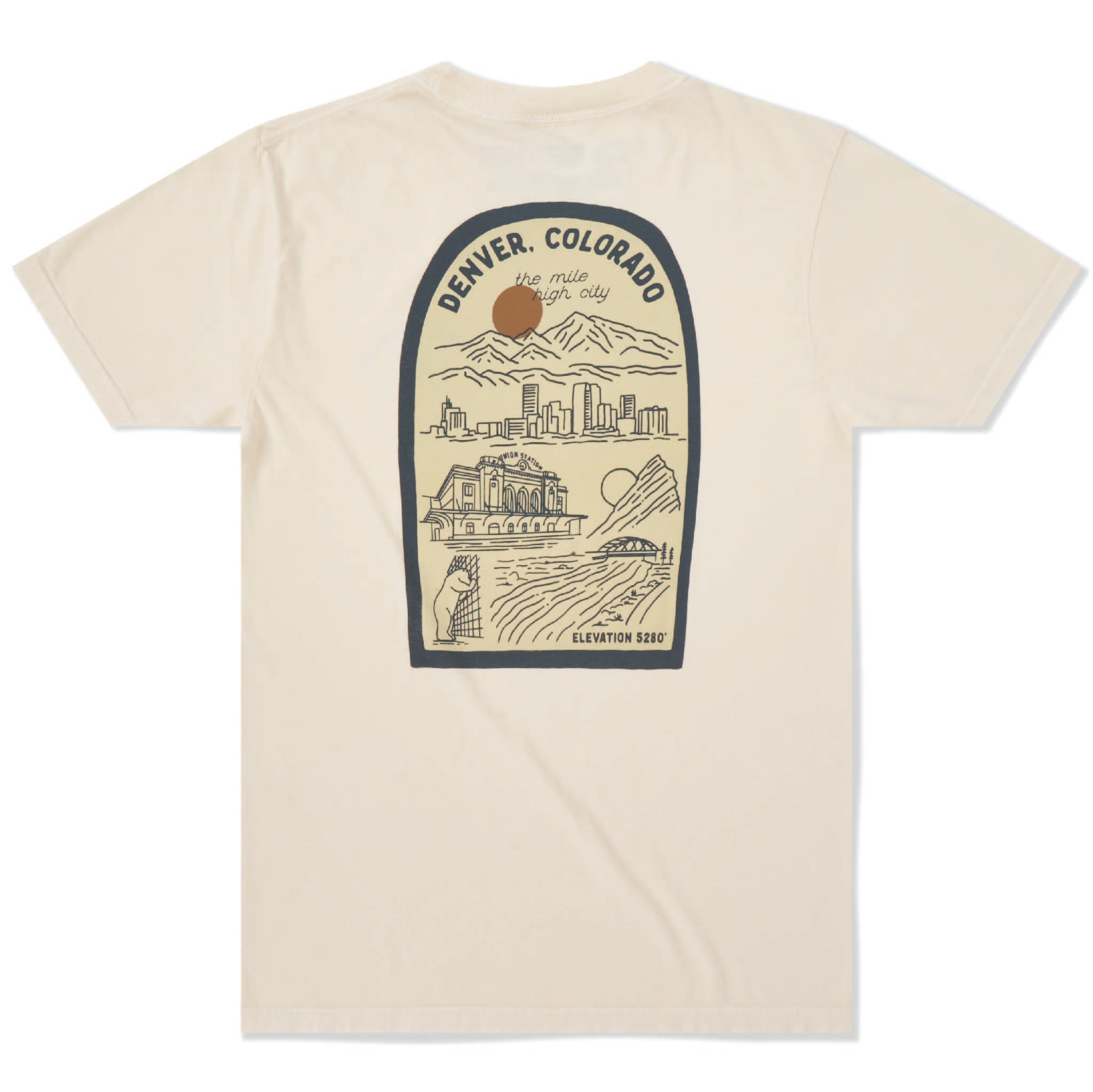 Denver Landmarks Tee - Ivory (Unisex)