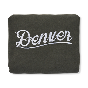 Western Denver Script Embroidered Sweatshirt - Pepper Grey
