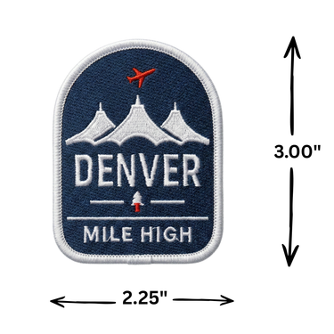 Denver Airport Tents Embroidered Iron-On Patch