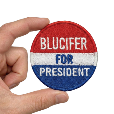 Blucifer for President Embroidered Iron On Patch