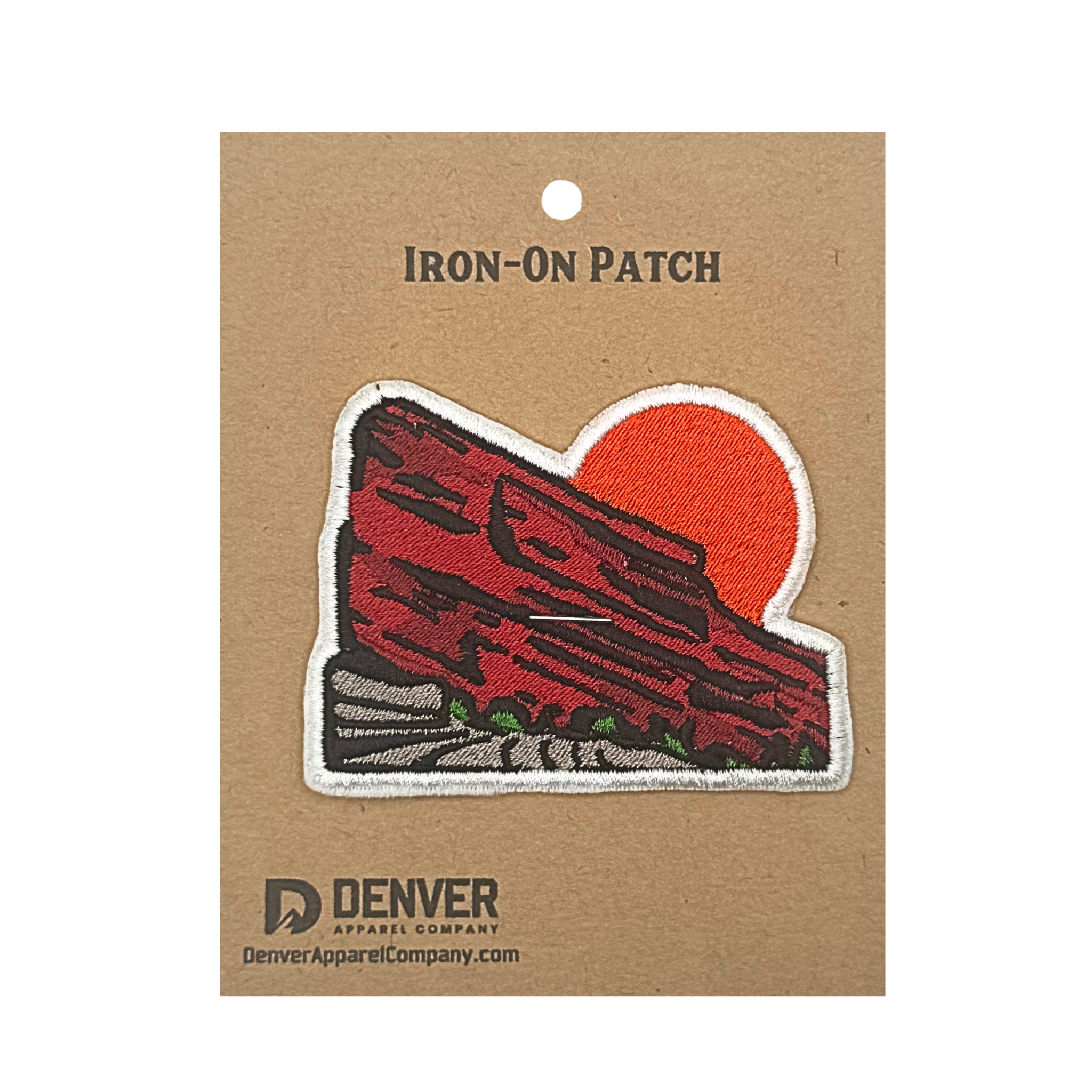 Red Rocks Embroidered Iron-On Patch