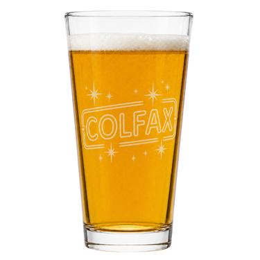 Colfax Avenue Denver Colorado | Laser Engraved 16 Oz Pint Glass