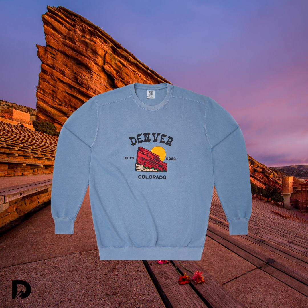 Red Rocks Crewneck - Denim Blue