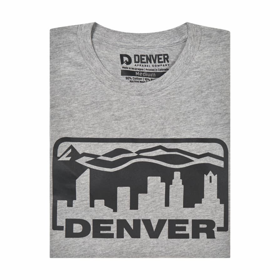 Denver Company (Unisex) Tee Grey Skyline Denver Heather – Apparel -